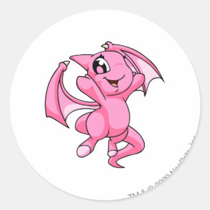 Shoyru Pink Runder Aufkleber