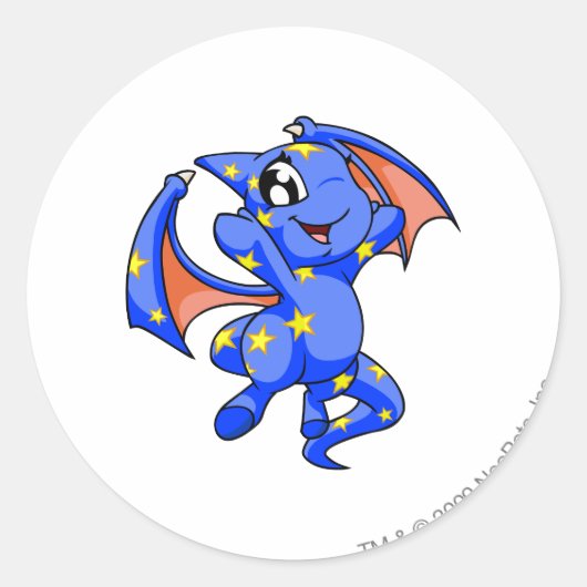 Shoyru Starry Runder Aufkleber (Vorderseite)