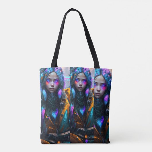Shpper-Tasche Neon Girl-Design Tasche (Rückseite)