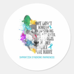 Shprintzen Syndrome Awareness Ribbon Support Gesch Runder Aufkleber