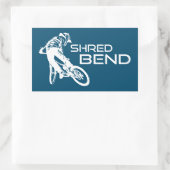 Shred Bend Oregon Mountain Biking Rechteckiger Aufkleber (Tasche)