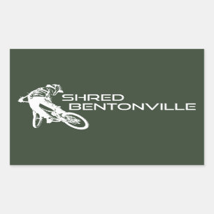Shred Bentonville Arkansas Mountain Biking Rechteckiger Aufkleber