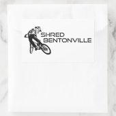 Shred Bentonville Arkansas Mountain Biking Rechteckiger Aufkleber (Tasche)