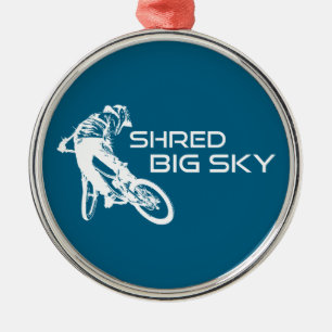 Shred Big Sky Montana Ornament Aus Metall