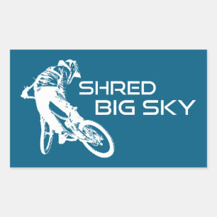 Shred Big Sky Montana Rechteckiger Aufkleber