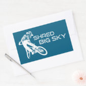 Shred Big Sky Montana Rechteckiger Aufkleber (Umschlag)