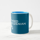 Shred Bozeman Montana Mountain Biking Zweifarbige Tasse (VorderseiteRechts)