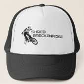 Shred Breckenridge Colorado Mountain Biking Truckerkappe (Vorderseite)