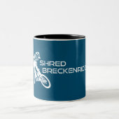 Shred Breckenridge Colorado Mountain Biking Zweifarbige Tasse (Mittel)