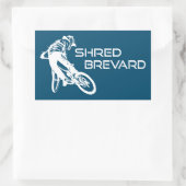 Shred Brevard North Carolina Mountain Biking Rechteckiger Aufkleber (Tasche)
