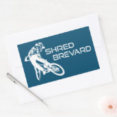 Shred Brevard North Carolina Mountain Biking Rechteckiger Aufkleber (Umschlag)
