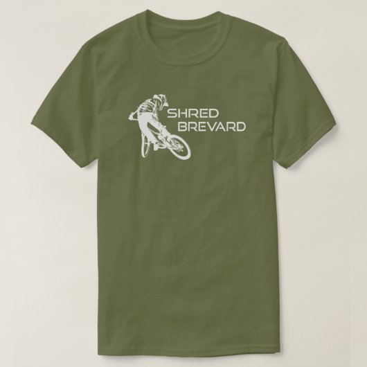 Shred Brevard North Carolina Mountain Biking T-Shirt (Design vorne)
