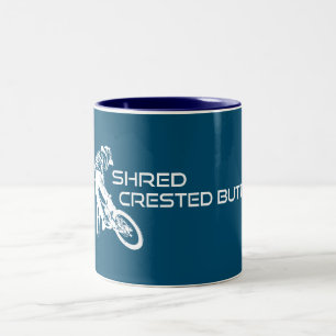 Shred Crested Butte Colorado Mountain Biking Zweifarbige Tasse