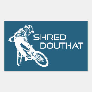 Shred Douthat Staat Park Virginia Mountain Biking Rechteckiger Aufkleber