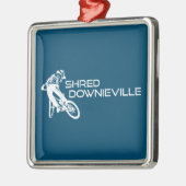 Shred Downieville California Mountain Biking Ornament Aus Metall (Links)