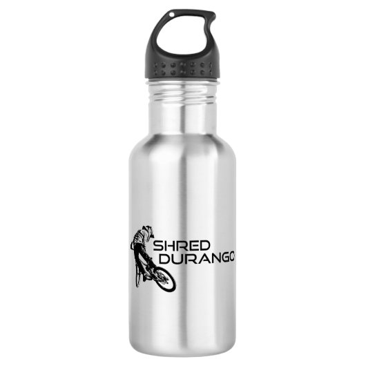 Shred Durango Colorado Mountain Biking Edelstahlflasche (Vorderseite)