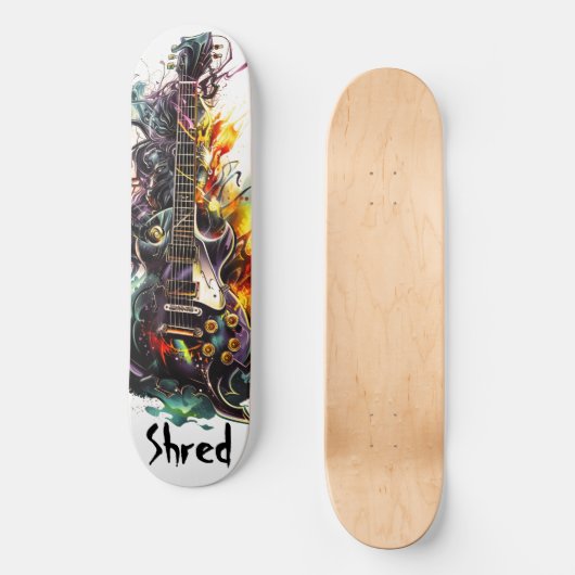 Shred Electrical Gitarre Skateboard (Vorderseite)