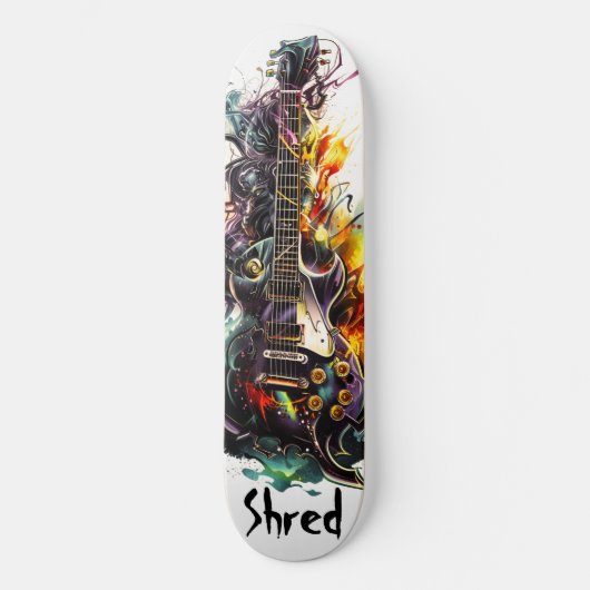 Shred Electrical Gitarre Skateboard (Vorderseite)