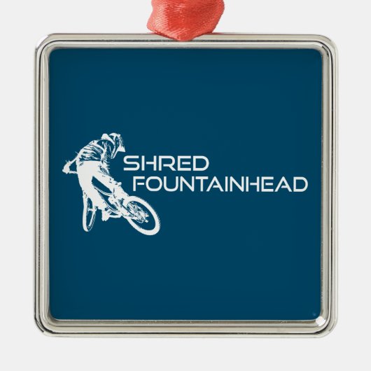 Shred Fountainhead Virginia Mountain Biking Ornament Aus Metall (Vorne)