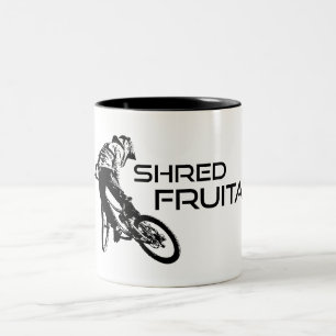 Shred Fruita Colorado Mountain Biking Zweifarbige Tasse