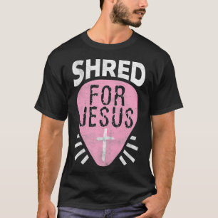 Shred für Jesus Christlich Rock Heavy Metal Guitar T-Shirt