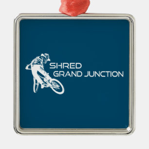 Shred Grand Junction Colorado Mountain Biking Ornament Aus Metall