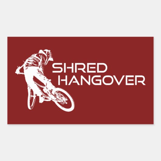 Shred Hangover Arizona Mountain Biking Rechteckiger Aufkleber (Vorderseite)