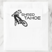 Shred Lake Tahoe Mountain Biking Rechteckiger Aufkleber (Tasche)
