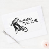 Shred Lake Tahoe Mountain Biking Rechteckiger Aufkleber (Umschlag)