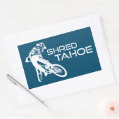 Shred Lake Tahoe Mountain Biking Rechteckiger Aufkleber (Umschlag)