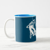 Shred Lake Tahoe Mountain Biking Zweifarbige Tasse (Links)