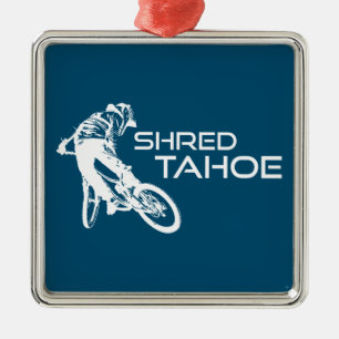 Shred Lake Tahoe Mountainbiken Ornament Aus Metall