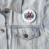 Shred Life - Cooles Skateboarding Gnome Button (Beispiel)