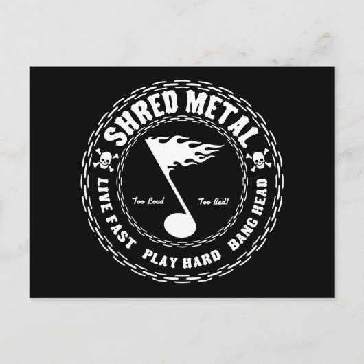 Shred Metal Postkarte (Vorderseite)