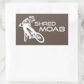 Shred Moab Mountain Biking Rechteckiger Aufkleber (Tasche)