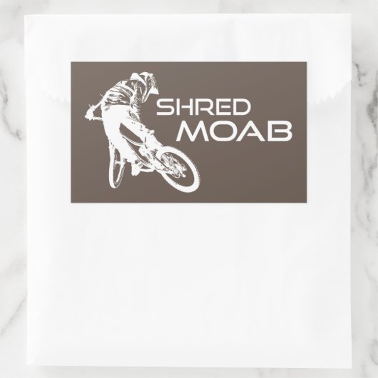 Shred Moab Mountain Biking Rechteckiger Aufkleber (Tasche)
