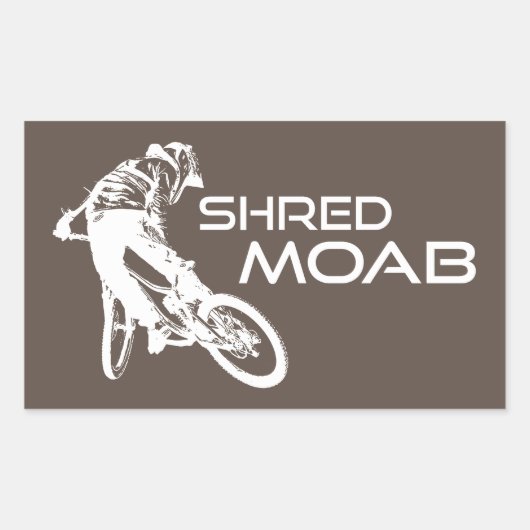 Shred Moab Mountain Biking Rechteckiger Aufkleber (Vorderseite)