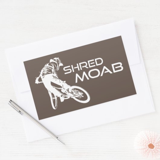 Shred Moab Mountain Biking Rechteckiger Aufkleber (Umschlag)