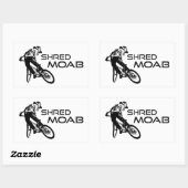 Shred Moab Mountain Biking Rechteckiger Aufkleber (Blatt)