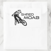 Shred Moab Mountain Biking Rechteckiger Aufkleber (Tasche)