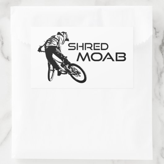 Shred Moab Mountain Biking Rechteckiger Aufkleber (Tasche)