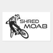 Shred Moab Mountain Biking Rechteckiger Aufkleber (Vorderseite)