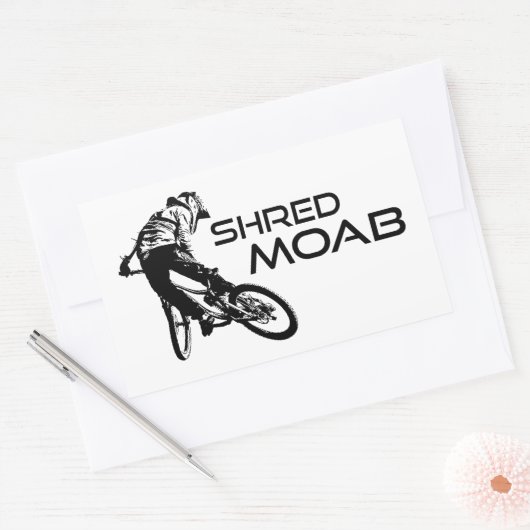 Shred Moab Mountain Biking Rechteckiger Aufkleber (Umschlag)