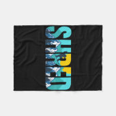 Shred Mountain Snowboarding Slopes Sunset Graphic Fleecedecke (Vorderseite (Horizontal))