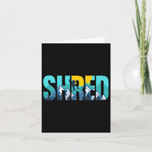 Shred Mountain Snowboarding Slopes Sunset Graphic Karte