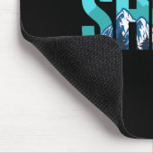 Shred Mountain Snowboarding Slopes Sunset Graphic Mousepad (Ecke)