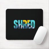Shred Mountain Snowboarding Slopes Sunset Graphic Mousepad (Mit Mouse)