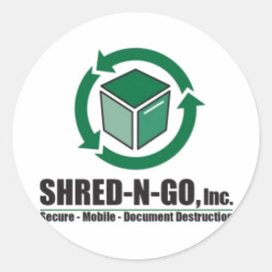 Shred-N-Go Runder Aufkleber