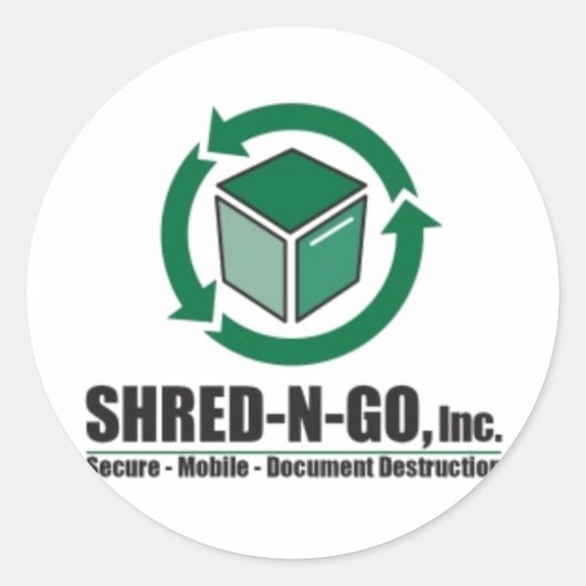 Shred-N-Go Runder Aufkleber (Vorderseite)