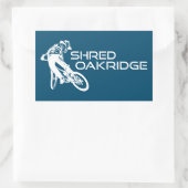 Shred Oakridge Oregon Mountain Biking Rechteckiger Aufkleber (Tasche)